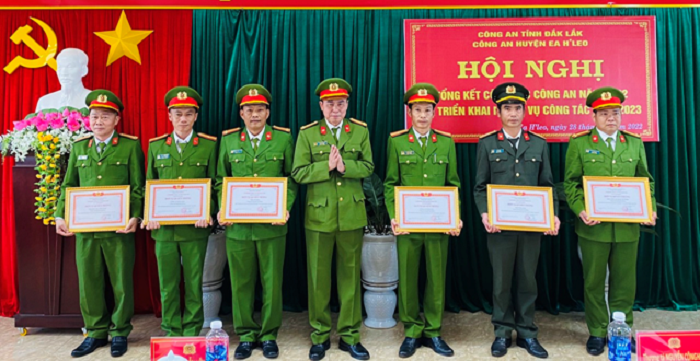 Công an huyện Ea H’leo tổ chức hội nghị tổng kết công tác Công an năm 2022 và triển khai nhiệm vụ công tác năm 2023